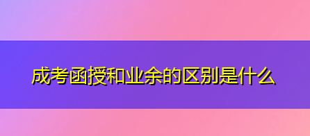 广东成人高考函授和业余的区别是什么，哪种更适合报考?